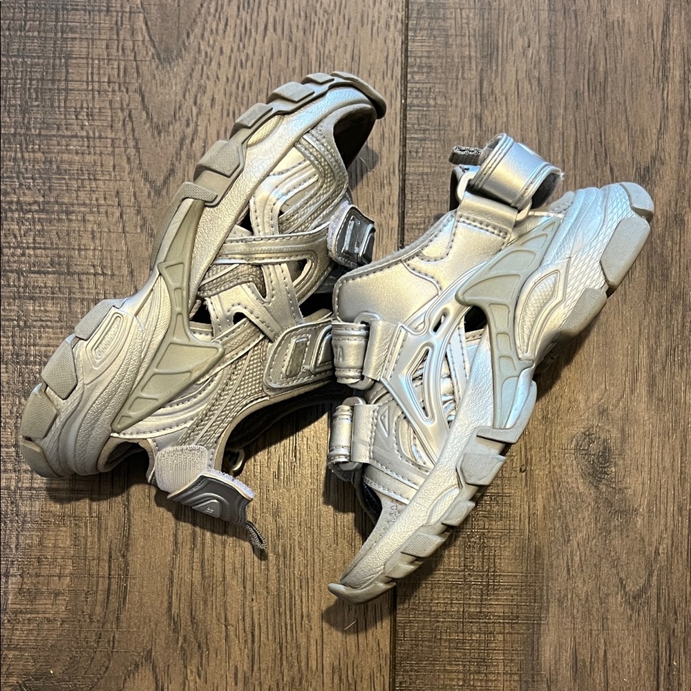 Balenciaga Kids Silver Sandals